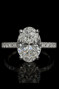 3.02ct Oval Lab Grown Engagement Ring