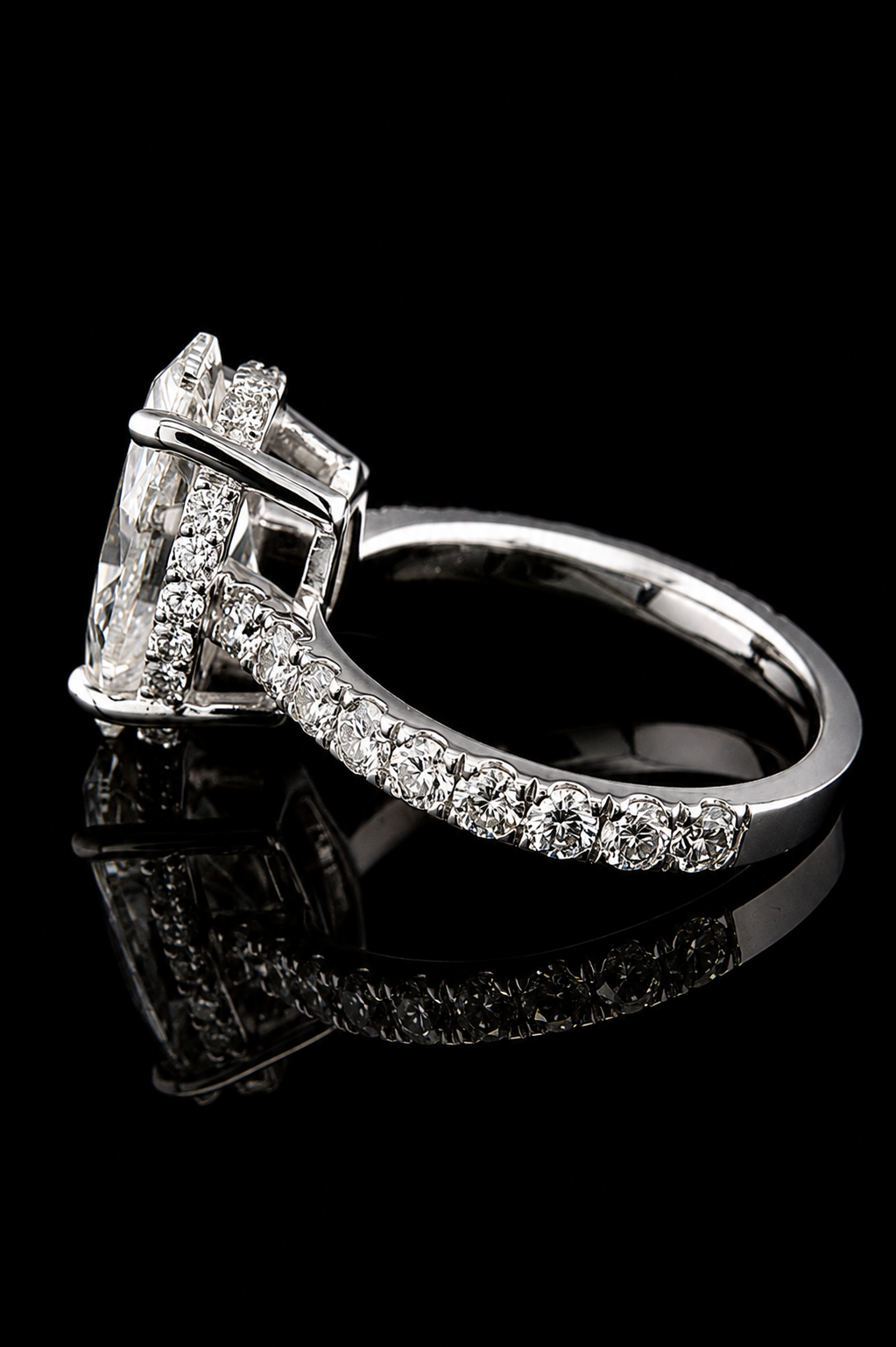 3.26ct Marquise Cut Lab Grown Engagement Ring