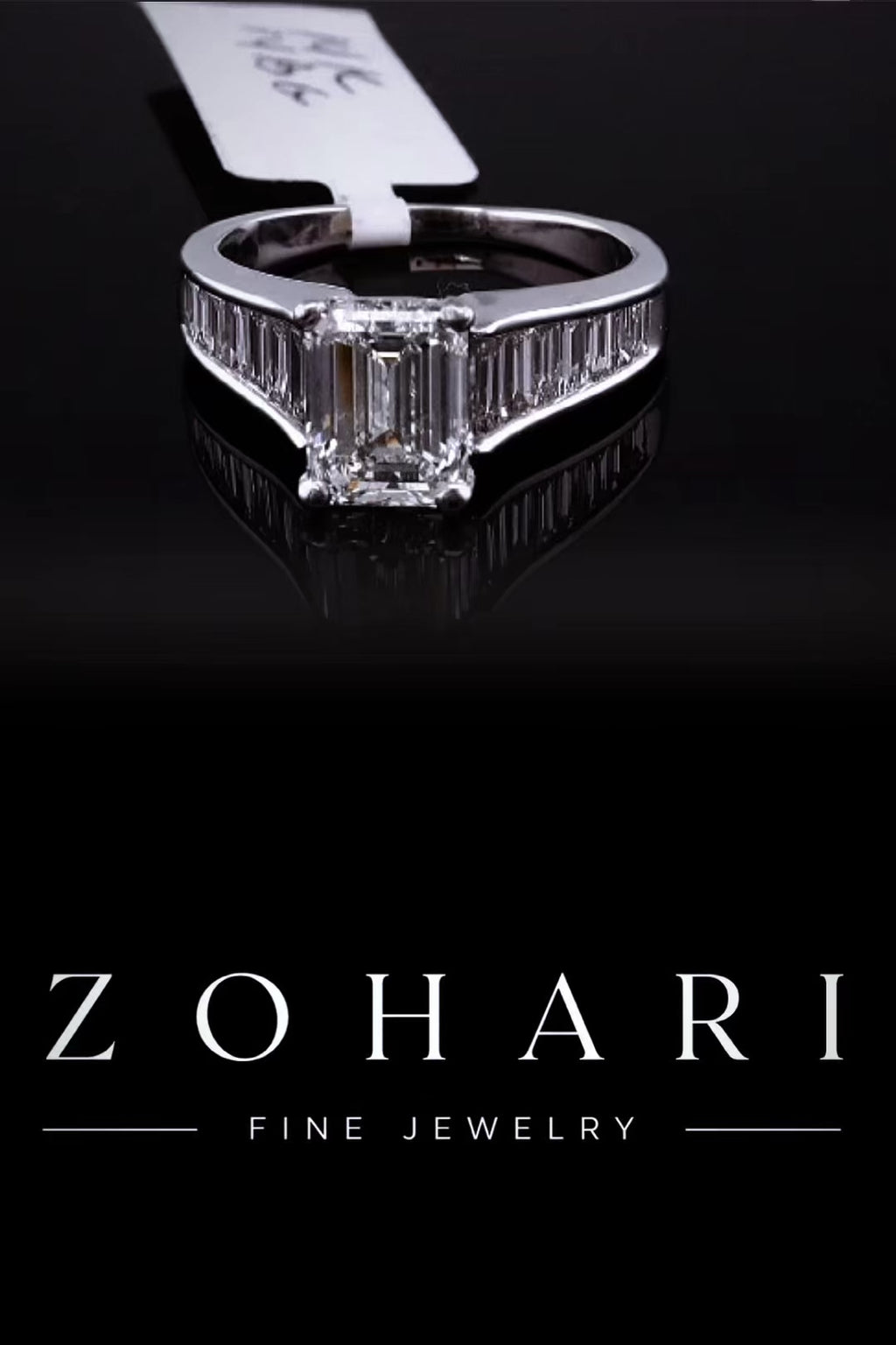 1.50ct Emerald Cut Lab Grown Engagement Ring