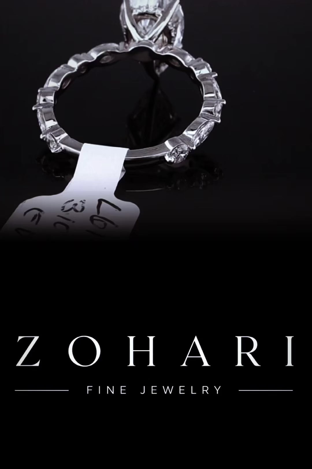 3.03ct Pear Shape Lab Grown Engagement Ring
