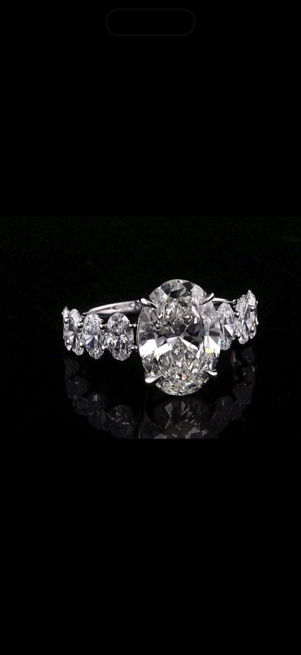 3.08ct Oval Cut Lab Grown Engagement Ring