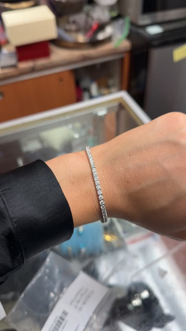 6.0ct Round Lab Grown Tennis Bracelet
