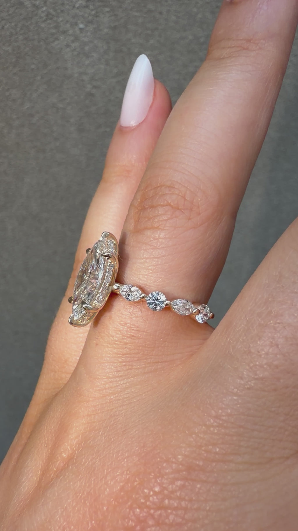2.50ct Marquise Cut Lab Grown Engagement Ring