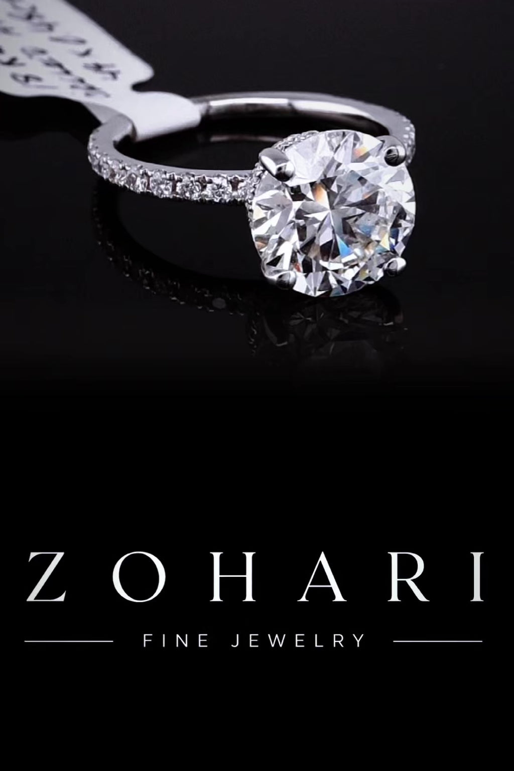 3.02ct Round Lab Grown Engagement Ring