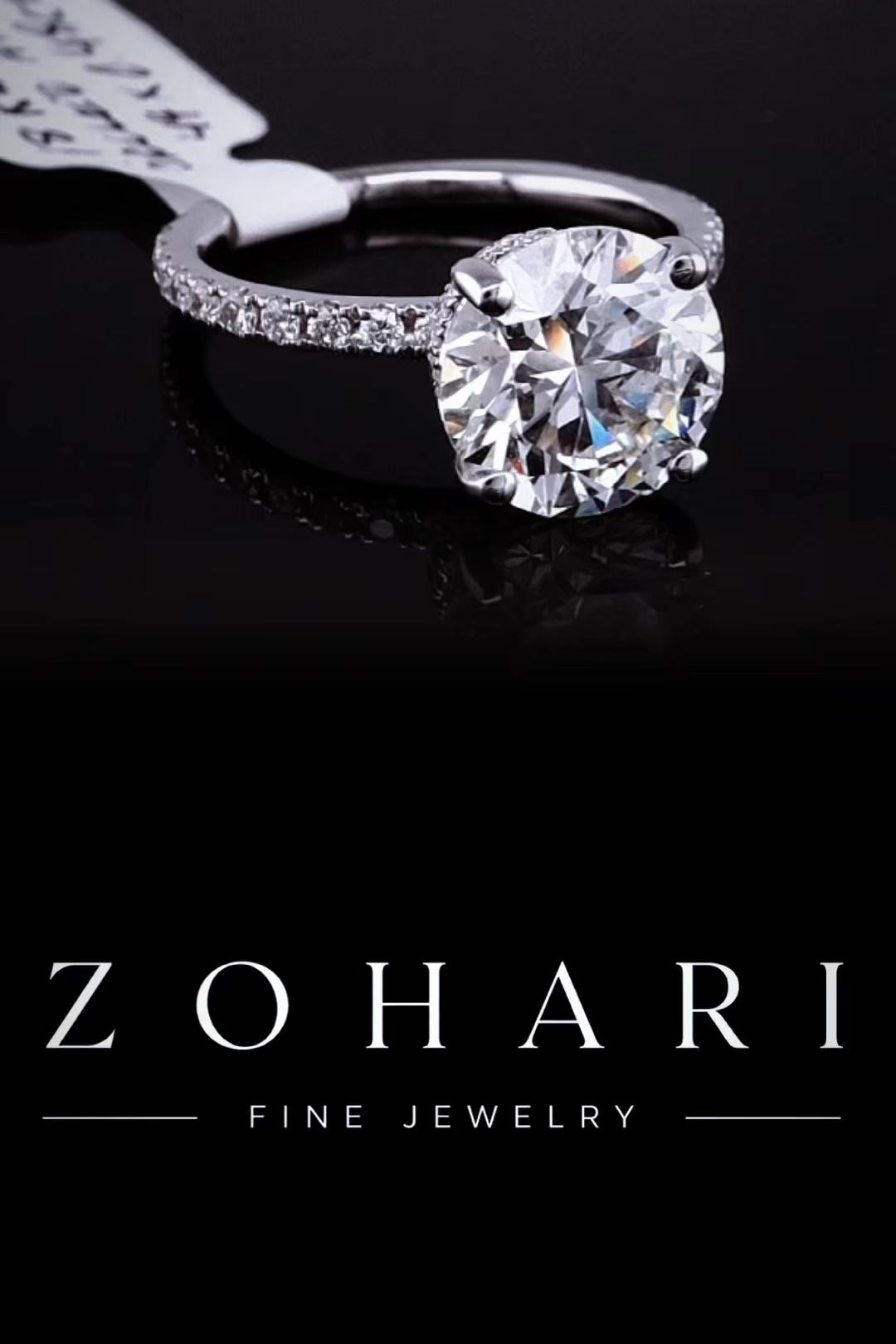 3.02ct Round Lab Grown Engagement Ring