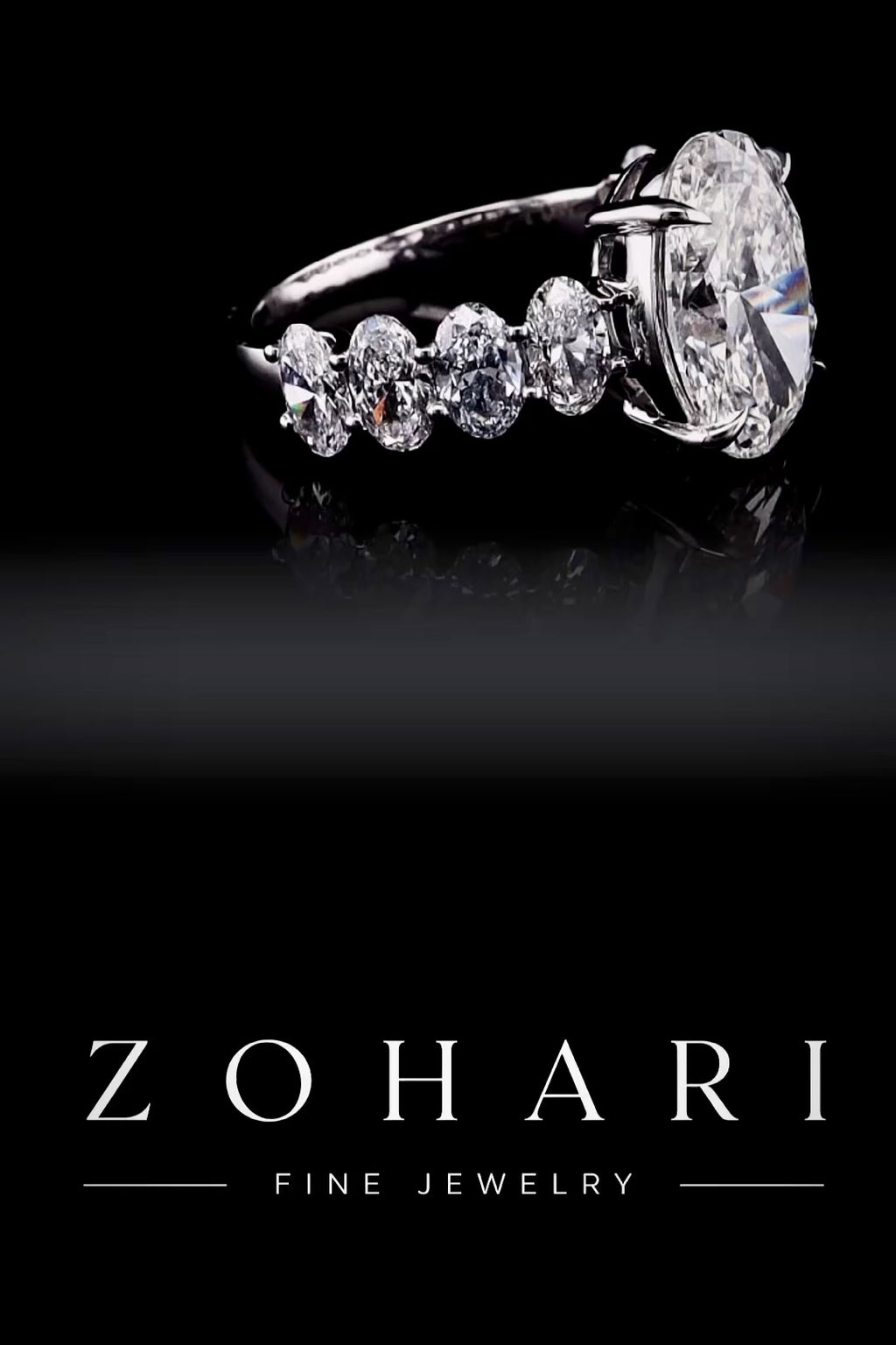 3.08ct Oval Cut Lab Grown Engagement Ring