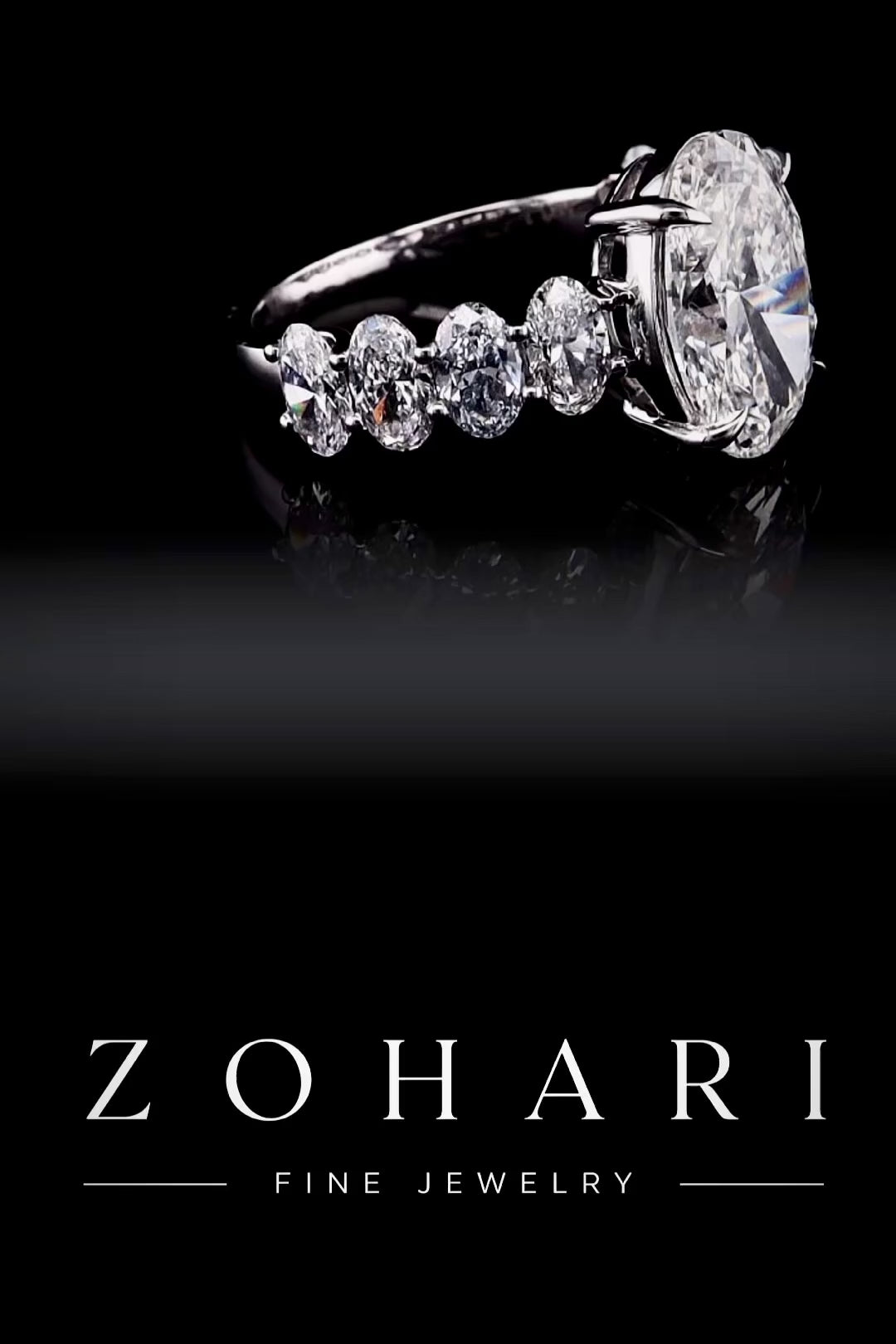 3.08ct Oval Cut Lab Grown Engagement Ring