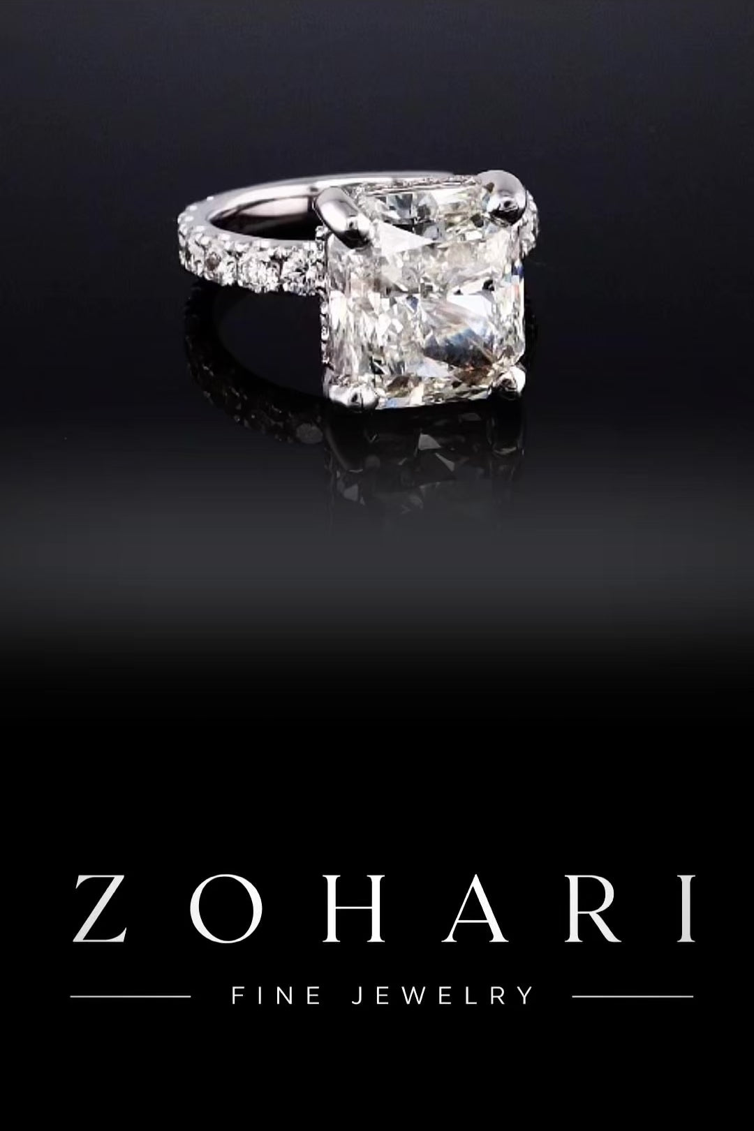 2.24ct Radiant Cut Lab Grown Engagement Ring