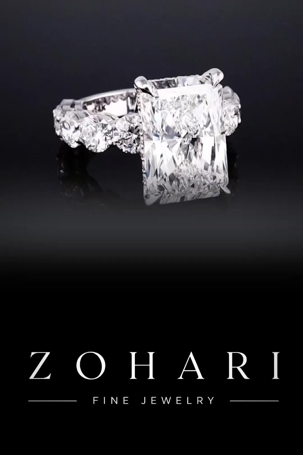 4.06ct Radiant Cut Lab Grown Engagement Ring