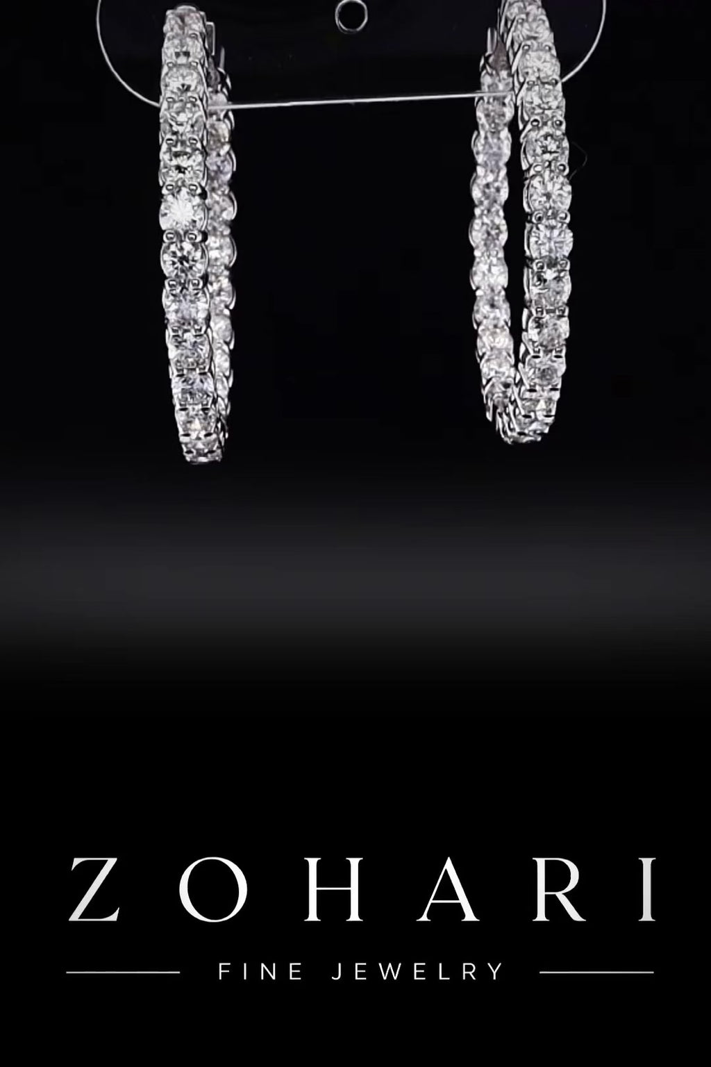 6.44ct Round Lab Grown Diamond Hoop Earrings