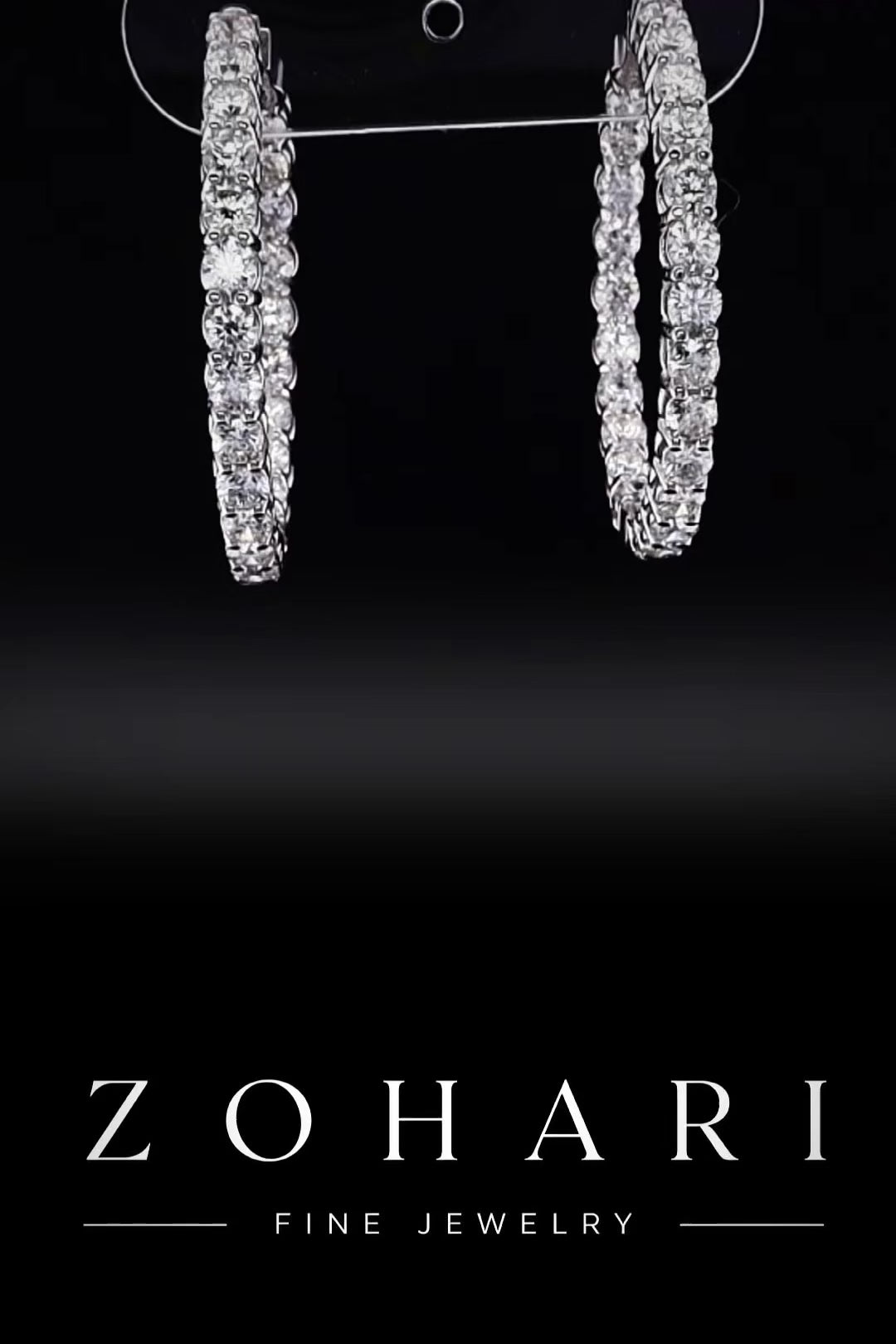 6.44ct Round Lab Grown Diamond Hoop Earrings