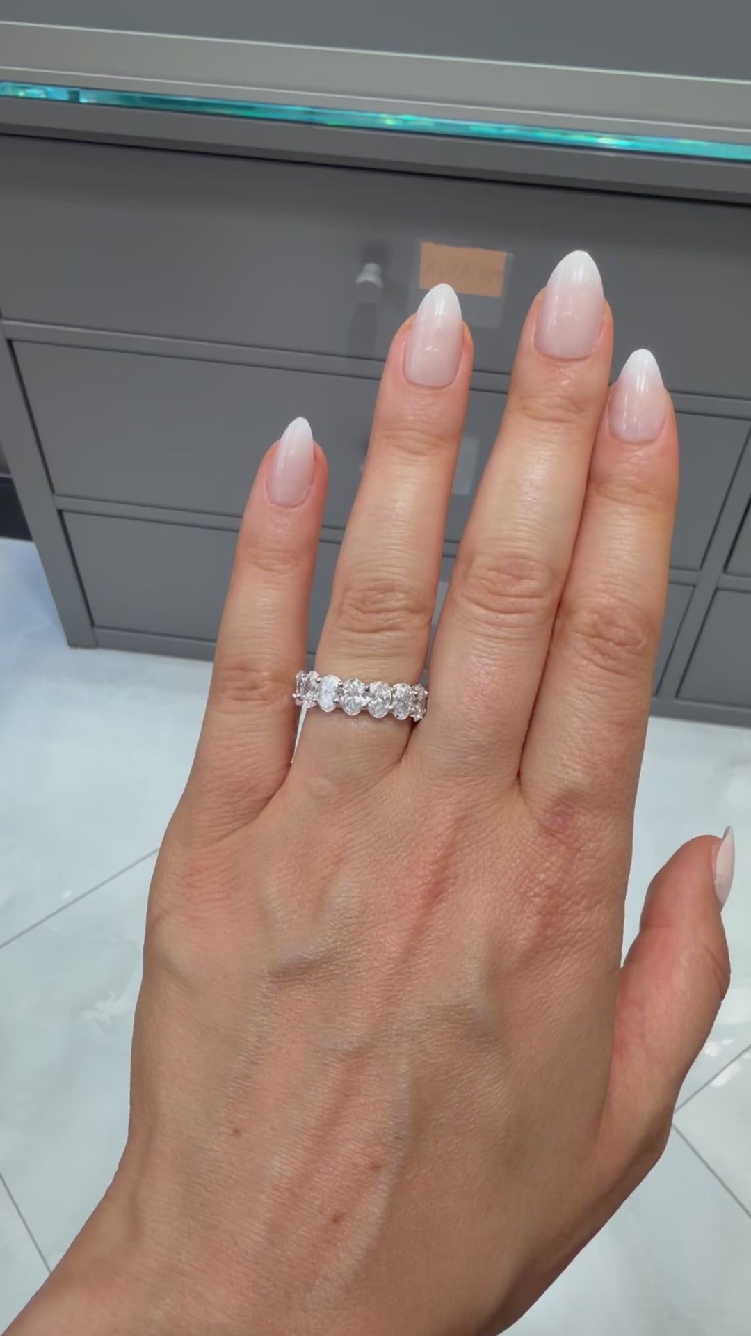 6.0ct Oval Cut Lab Grown Eternity Band