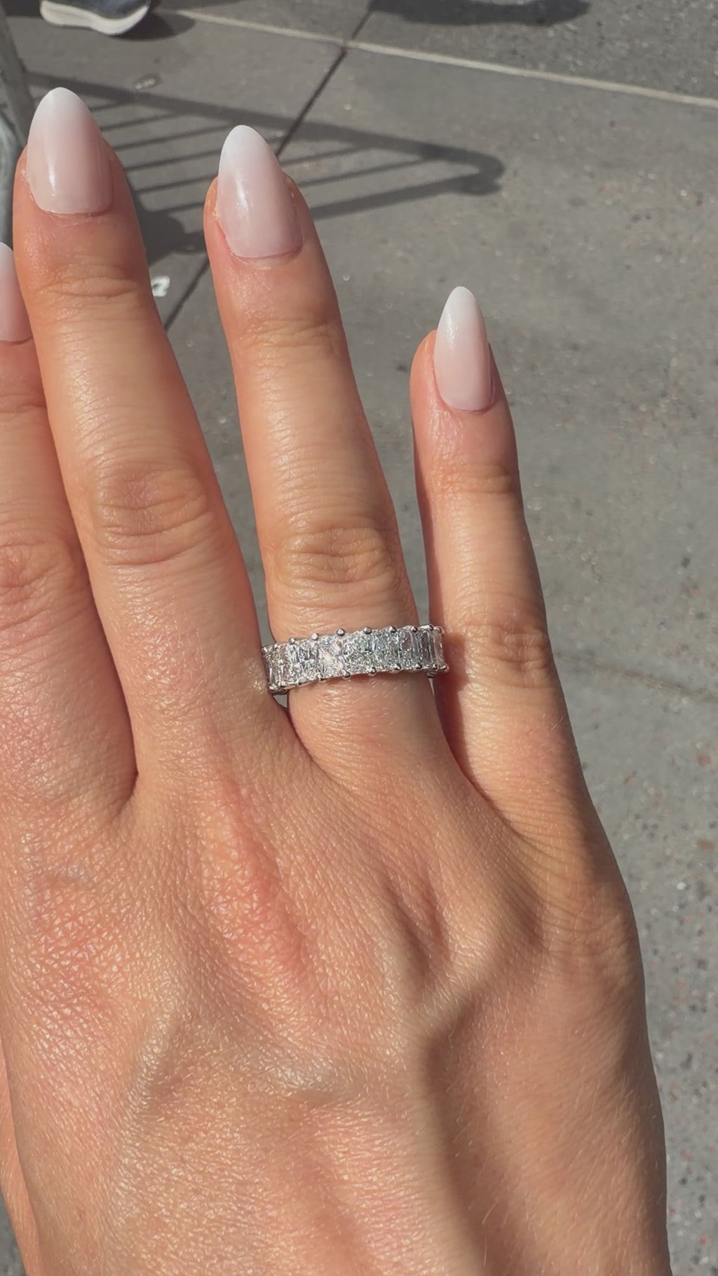 6.50ct Radiant Cut Lab Grown Eternity Band