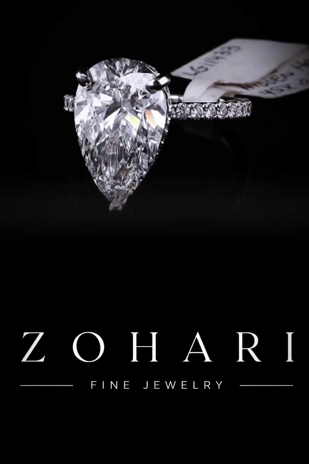 4.26ct Pear Shape Lab Grown Engagement Ring