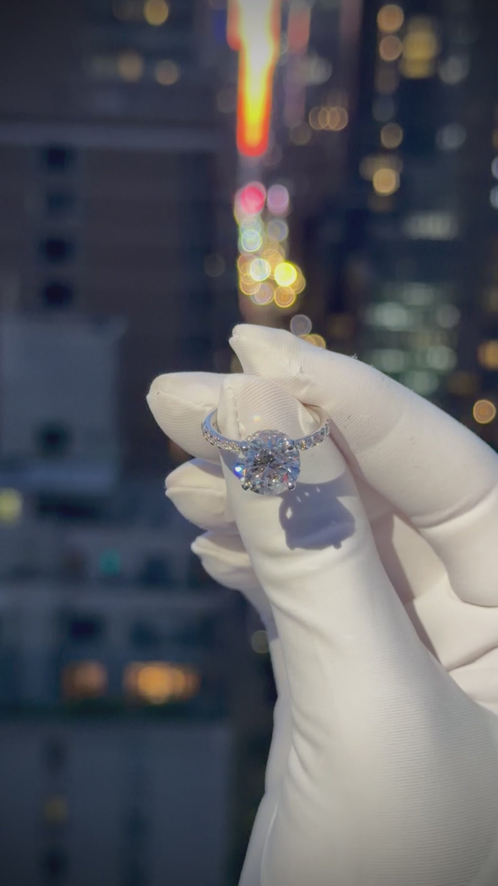 3.02ct Round Lab Grown Engagement Ring