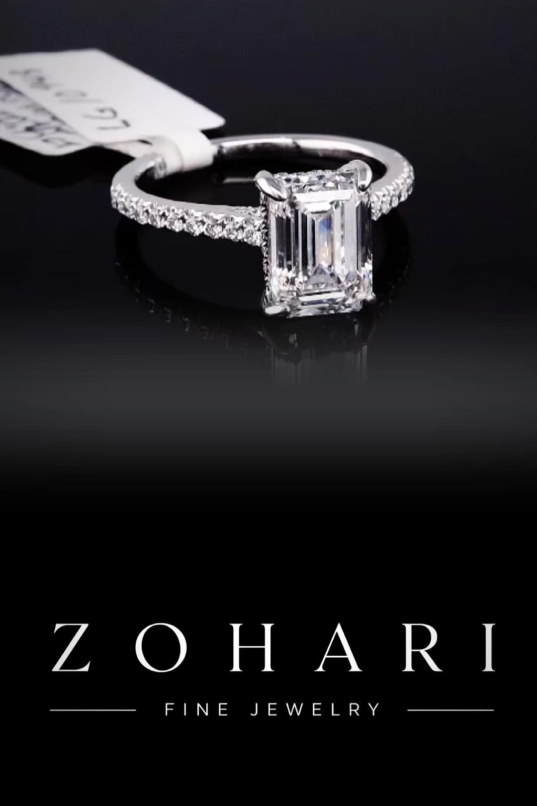 2.31ct Emerald Cut Lab Grown Engagement Ring