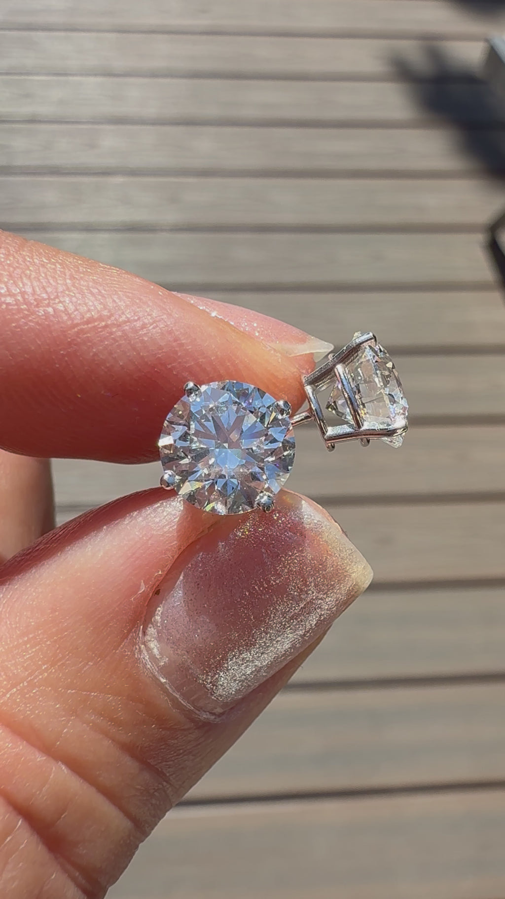 4.0ct Total Weight Round Lab Grown Stud Earrings