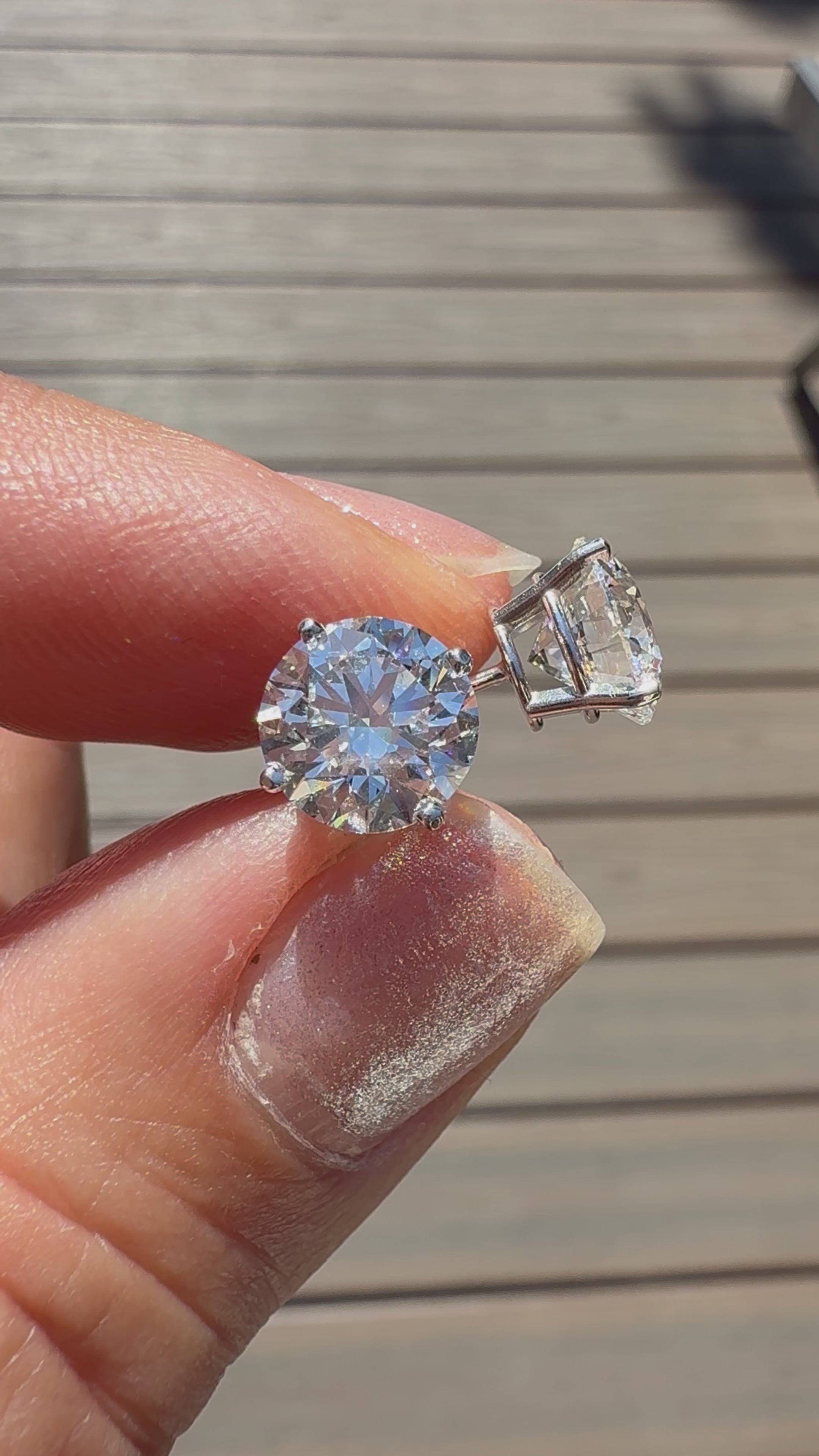 4.0ct Total Weight Round Lab Grown Stud Earrings