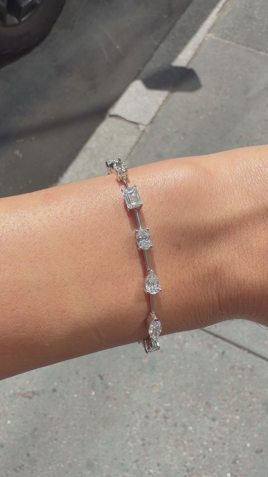 6.70ct Multi-Shape Lab Grown Tennis Bracelet
